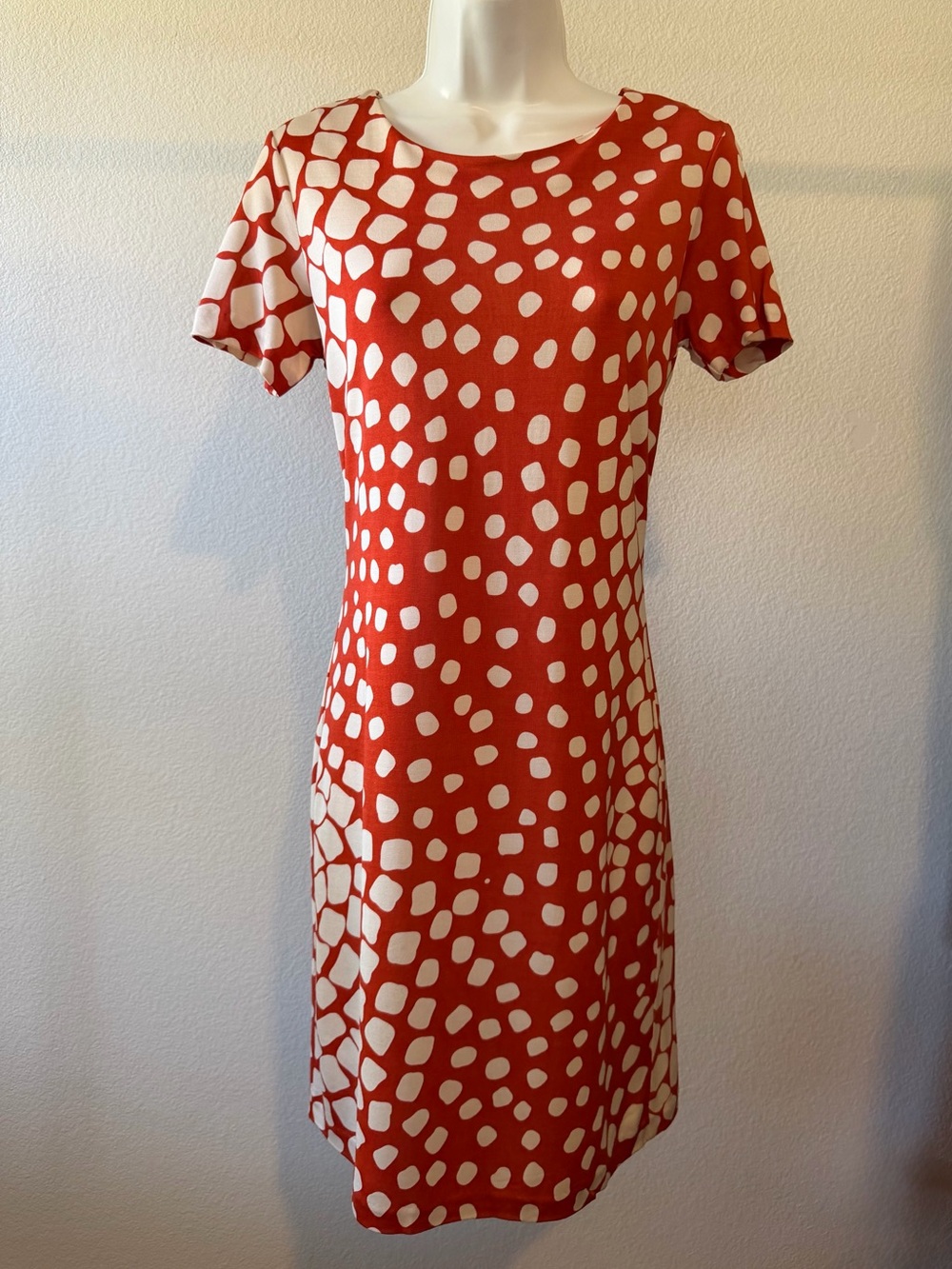 Diane Von Furstenberg Vintage 100% Silk Geometric Shirt Dress Size 6